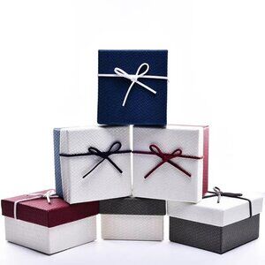 6 Pack High Quality Custom Cardboard Jewelry Gift Box With Pillow